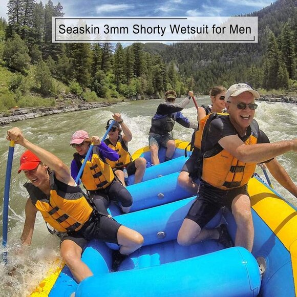 Seaskin Mens 3mm Shorty Wetsuit Womens Full Body Diving Suit Front Zip Wetsuit - Picture 6 of 16